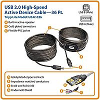 Tripp Lite USB 2.0 Hi-Speed A/B Active Repeater Cable (Male-to-Male)