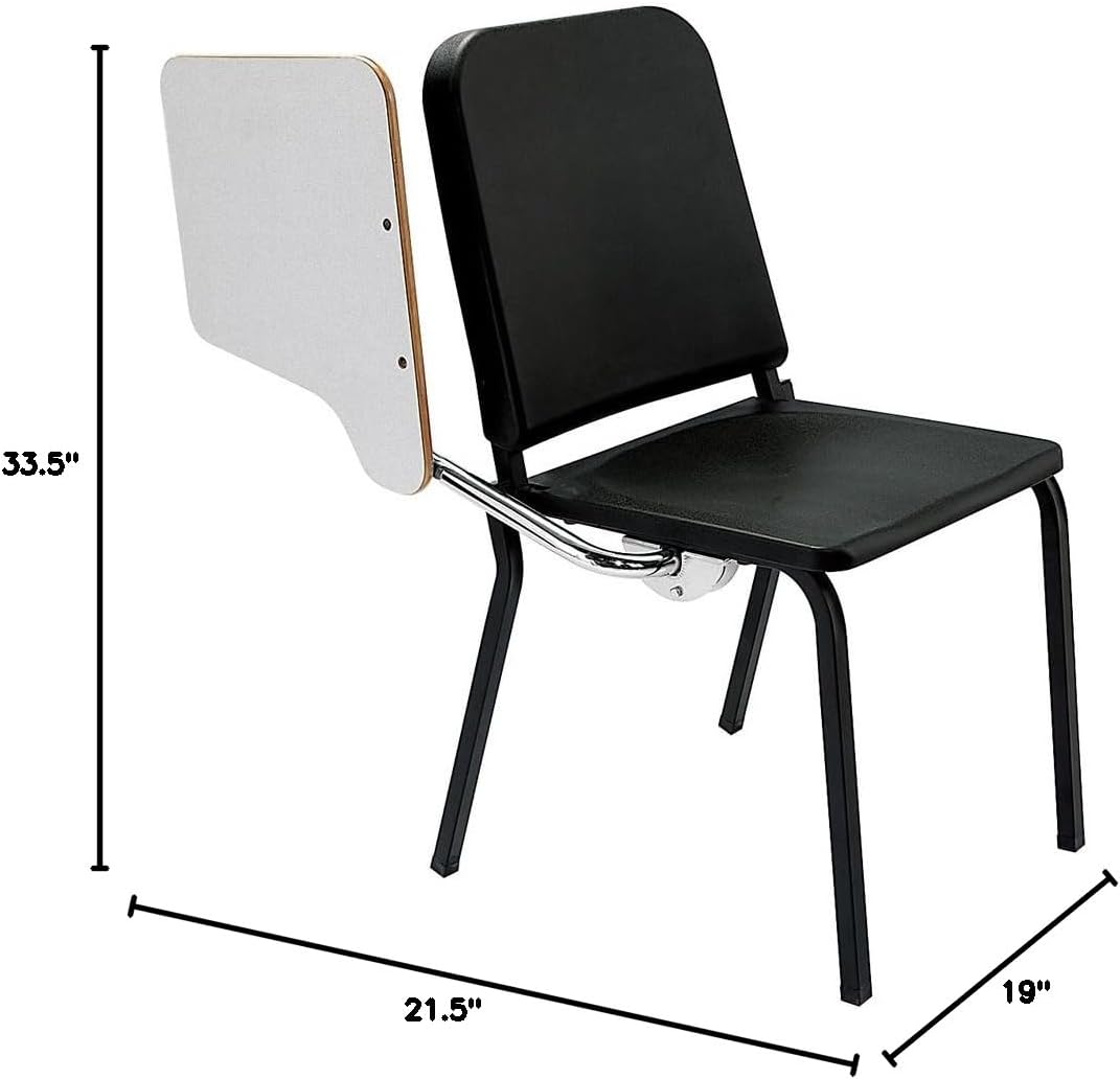 National Public Seating NPS 8200 Series 33.5" Melody Stackable Music Chairs, Black - Set of 2