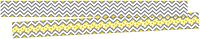 Barker Creek Double-Sided Border 2-Pack, Gray & Yellow Chevron , Decorate Galore with 70' of Border