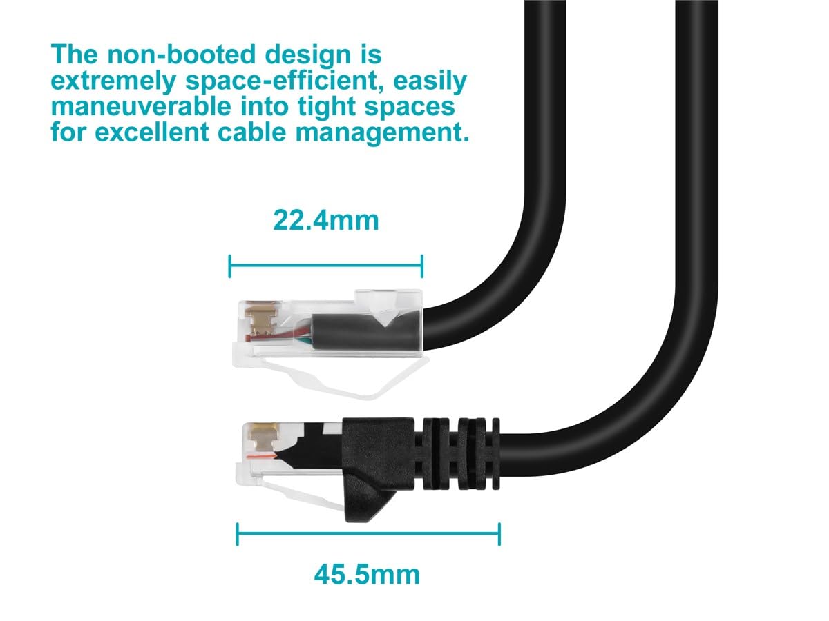 Monoprice Cat6A Non-Booted Shielded Patch Cable (RJ45, 26AWG, 10G)