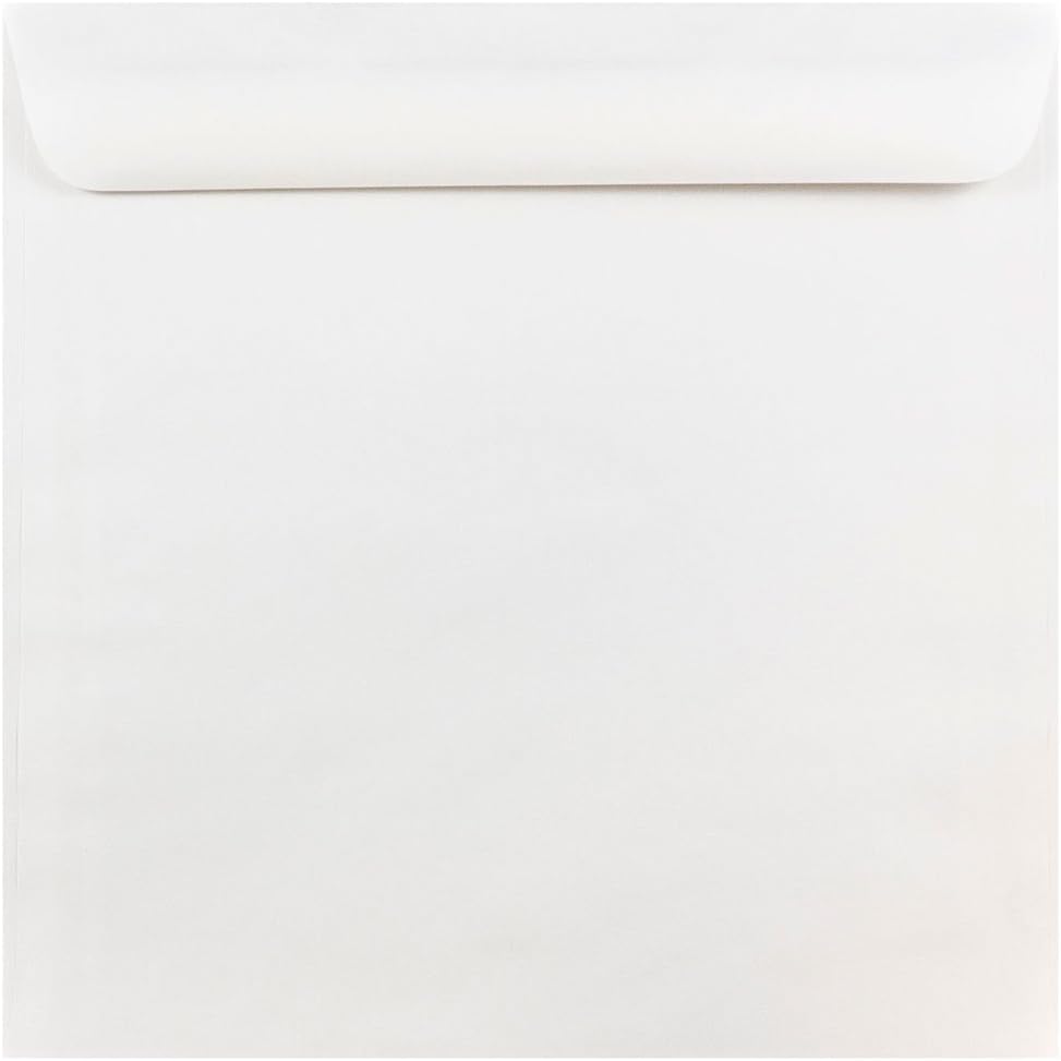 JAM PAPER Square Invitation Envelopes - White - 28-lb Paper - 25/Pack