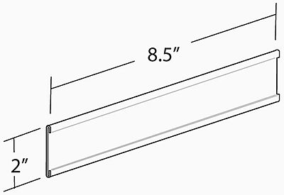 Azar Displays Adhesive-Back Acrylic Nameplate, 8.5" W x 2" H, Clear - Pack of 10