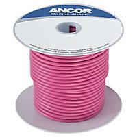 Ancor 104610 Marine Grade Electrical Primary Tinned Copper Boat Wiring (14-Gauge, Pink, 100-Feet)