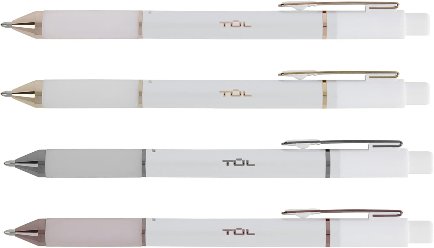 TUL® GL Series Retractable Gel Pens, Medium Point, 0.7 mm, Pearl White Barrel, Blue Ink, Pack Of 12 Pens