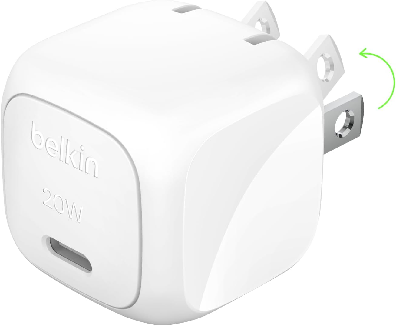 Belkin Compact Charger Block 20W, USB-C Power Delivery Fast Charging - Apple iPhone 16, 15, 14, 13, Plus, Pro