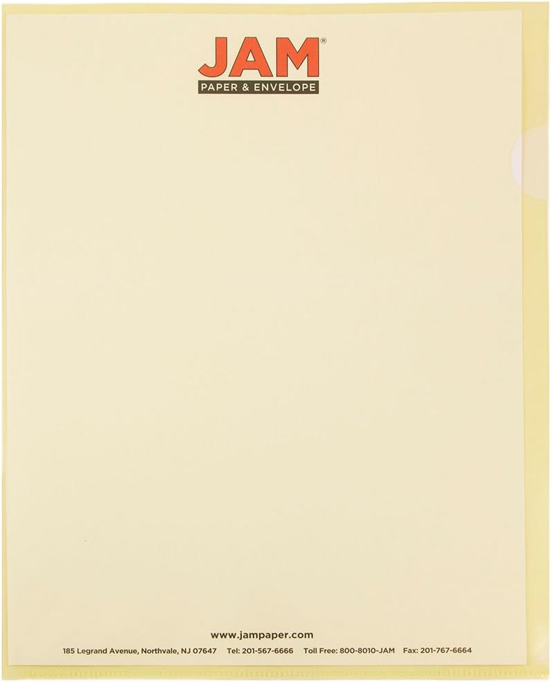 JAM PAPER Plastic Sleeves - Letter Size - 9 x 11 1/2 - Pack of 12