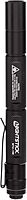 Nightstick MTU-106 Mini-TAC UV Flashlight with 2 AAA, Black,Small
