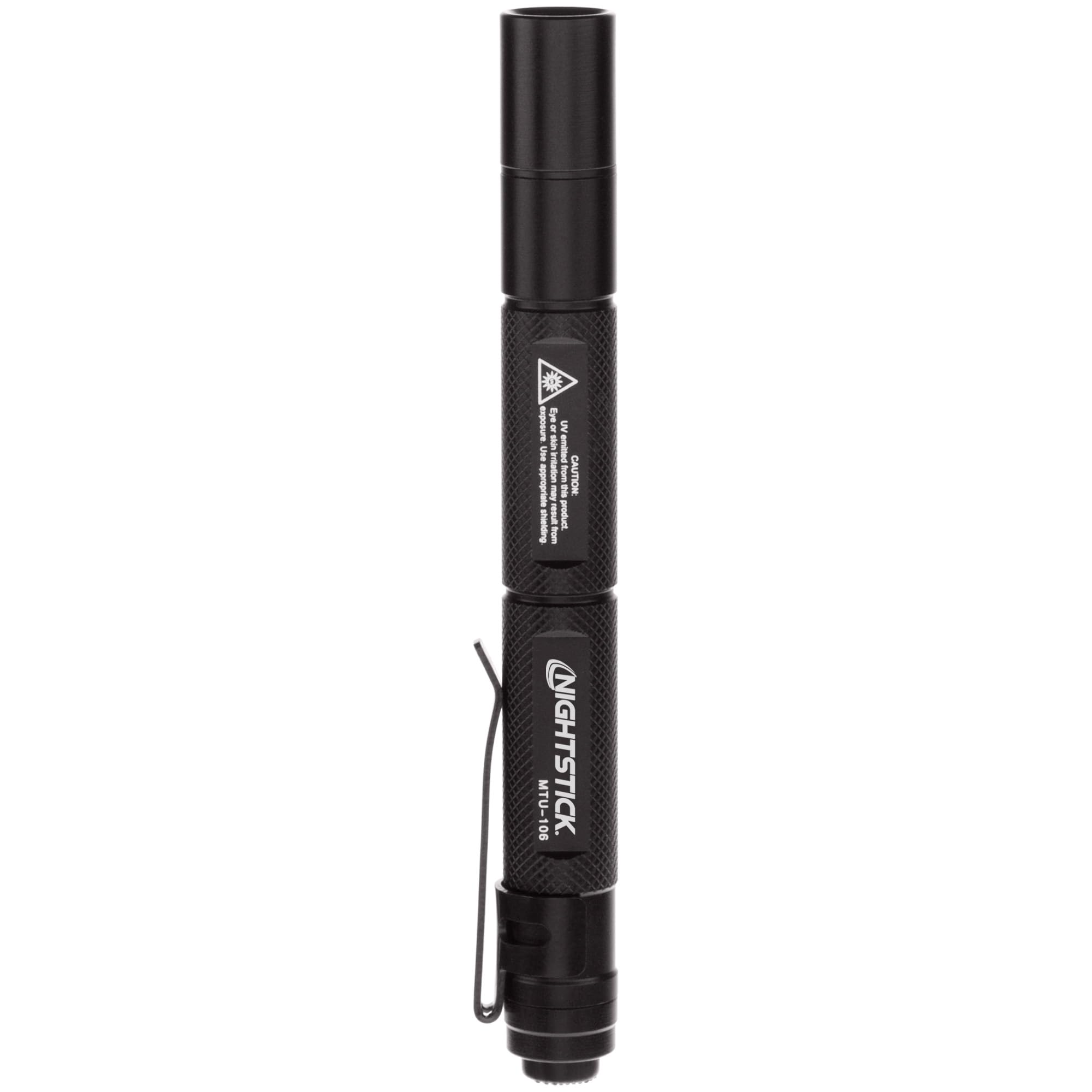 Nightstick MTU-106 Mini-TAC UV Flashlight with 2 AAA, Black,Small