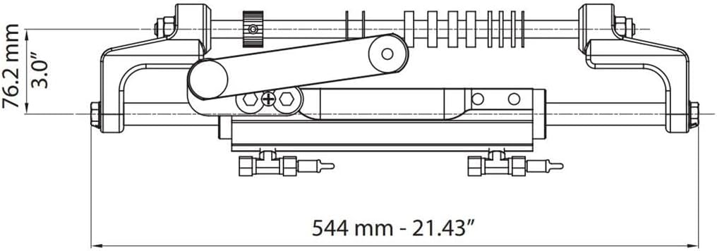 Uflex UC128TS Version 2 Hydraulic Cylinder 1.38\" Bore 7.8\" Stroke Front #2 Link Arm Front Mount
