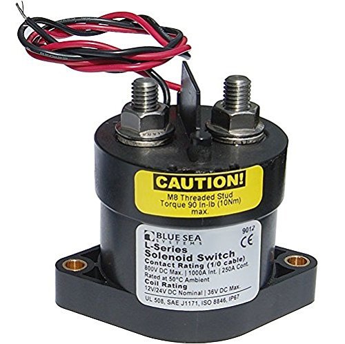 Blue Sea 9012 L Solenoid Switch - 12-24VDC - 250A