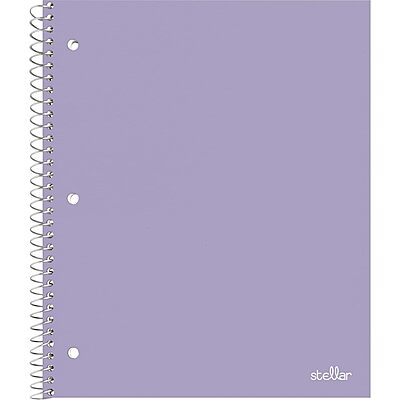 Office Depot® Brand Stellar Poly Notebook, 8-1/2" x 11", 1 Subject, College Ruled, 100 Sheets, Lavender