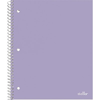 Office Depot® Brand Stellar Poly Notebook, 8-1/2" x 11", 1 Subject, College Ruled, 100 Sheets, Lavender