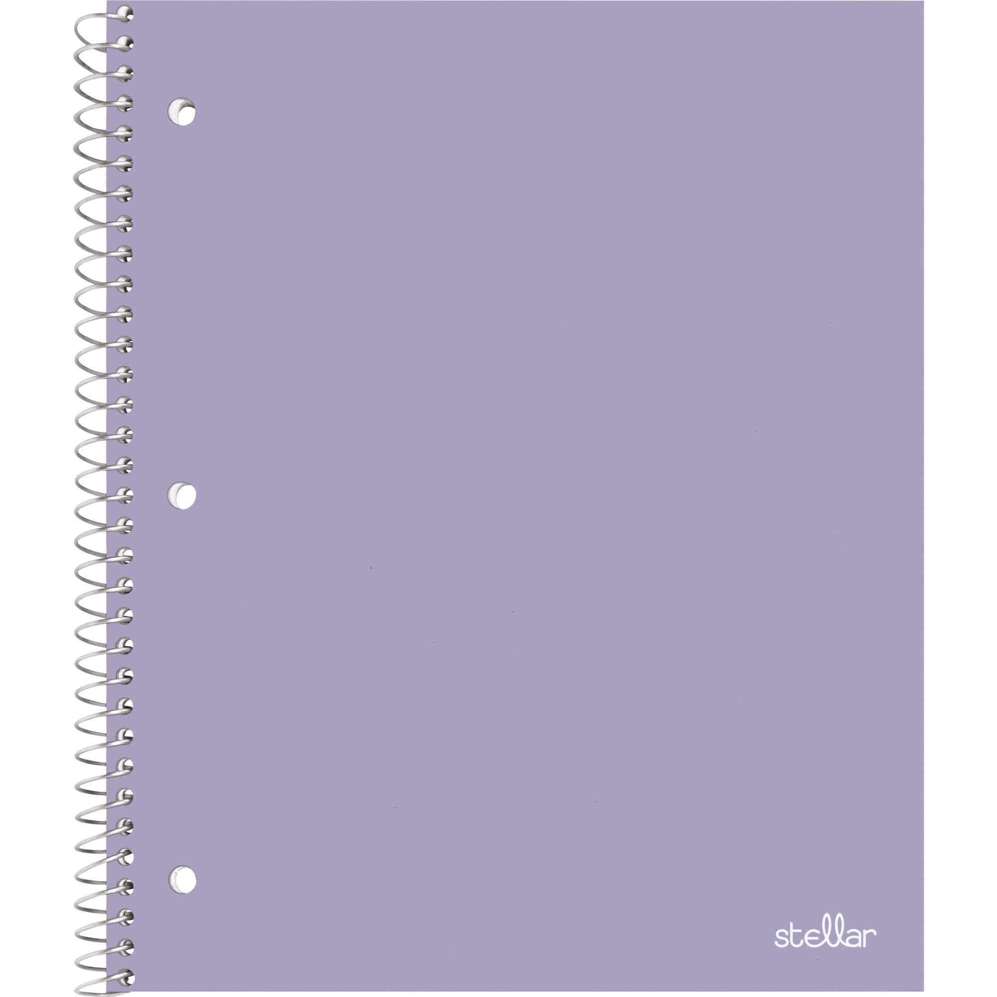 Office Depot® Brand Stellar Poly Notebook, 8-1/2" x 11", 1 Subject, College Ruled, 100 Sheets, Lavender