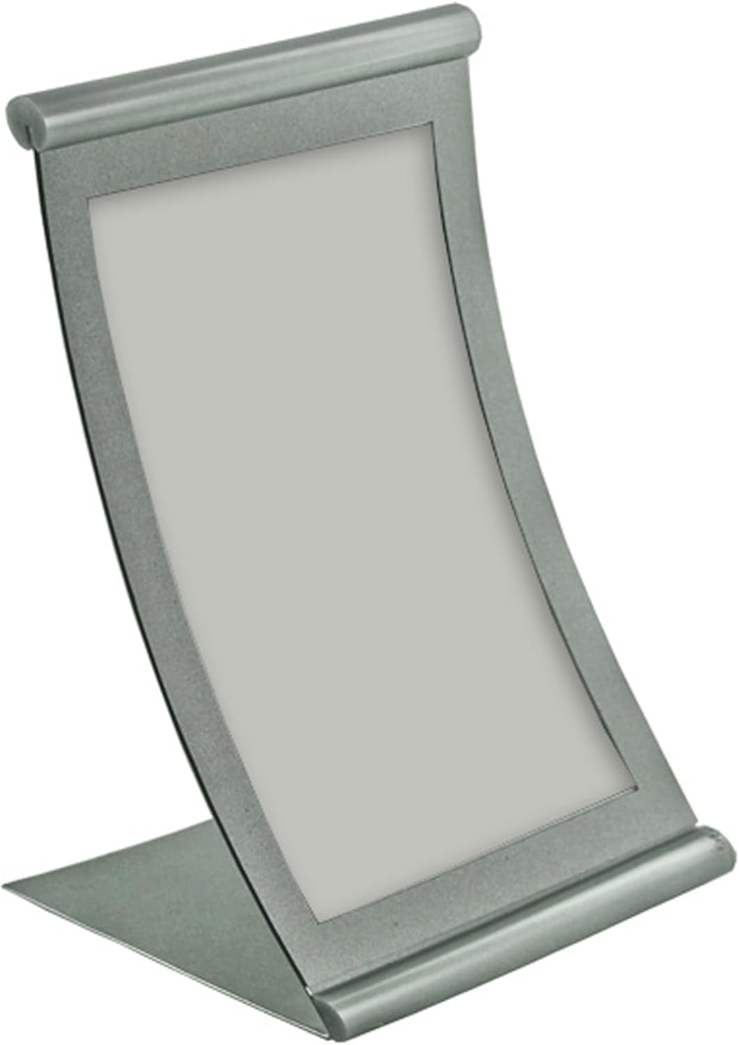 Azar Displays 300881 Metal Curved Vertical Sign Holder, 5.5 x 8.5 in, Silver
