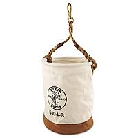 Klein Tools, 5104S, 12" Bucket, Leather-Bottom, Natural Canvas