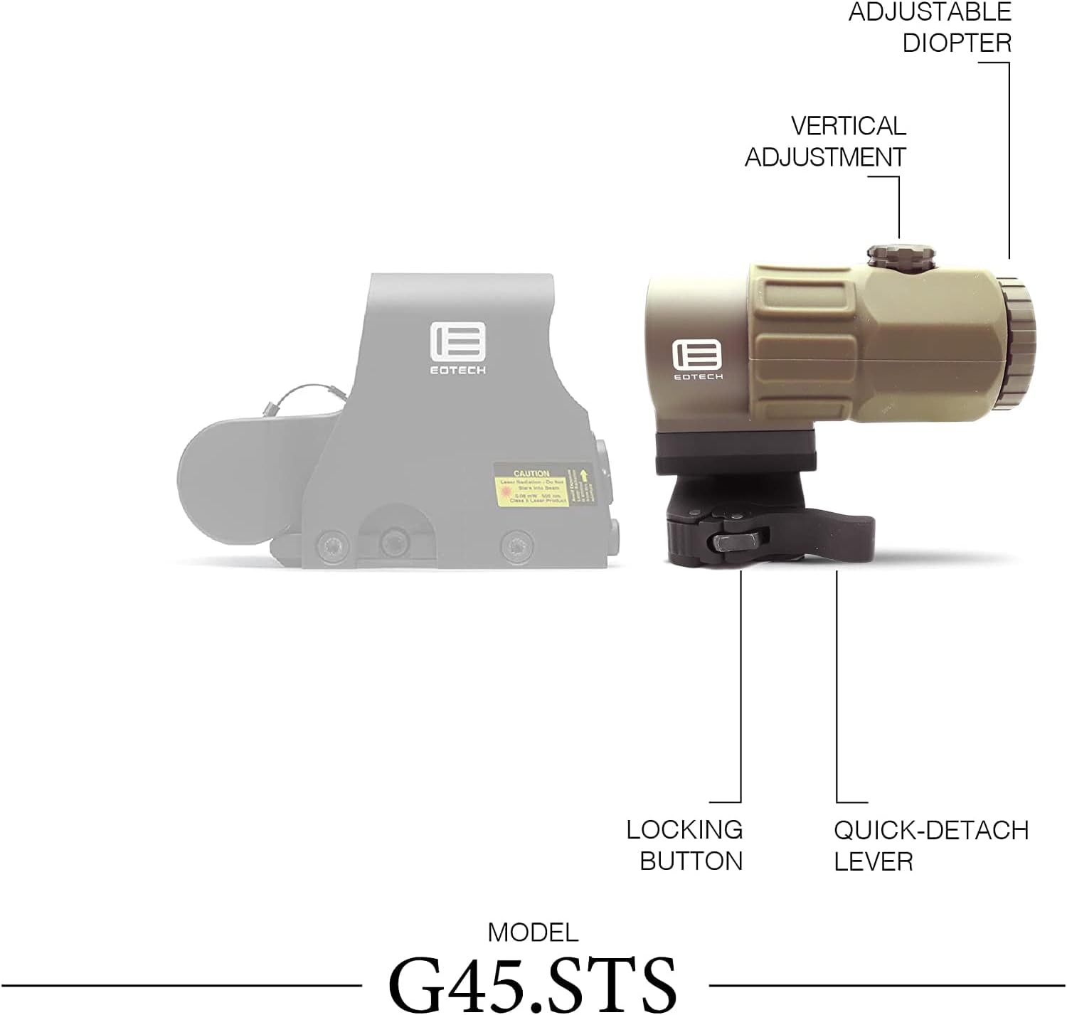 EOTECH G45 5X Magnifier with STS Mount