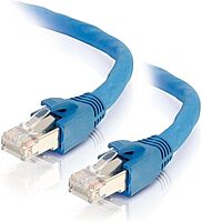 100ft Cat6 Snagless Solid Shielded Ethernet Network Patch Cable - Blue