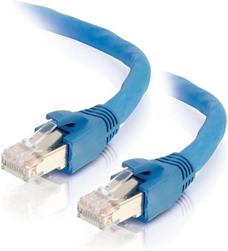 100ft Cat6 Snagless Solid Shielded Ethernet Network Patch Cable - Blue