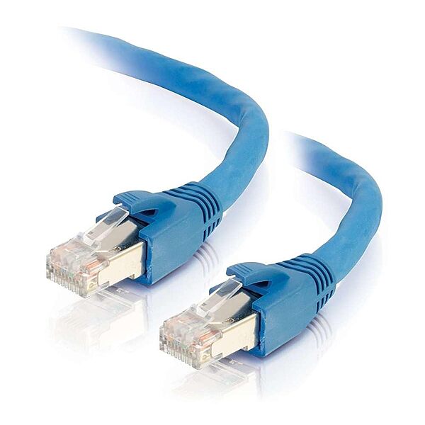 100ft Cat6 Snagless Solid Shielded Ethernet Network Patch Cable - Blue