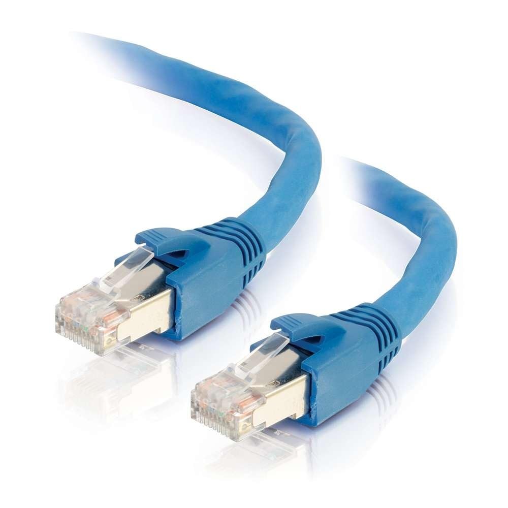 100ft Cat6 Snagless Solid Shielded Ethernet Network Patch Cable - Blue