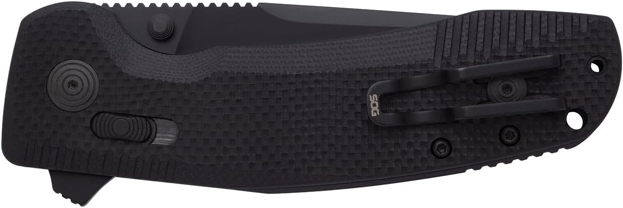 SOG TAC XR Professional Folding Knife | D2 Tool Steel & Ultra-Grip G10