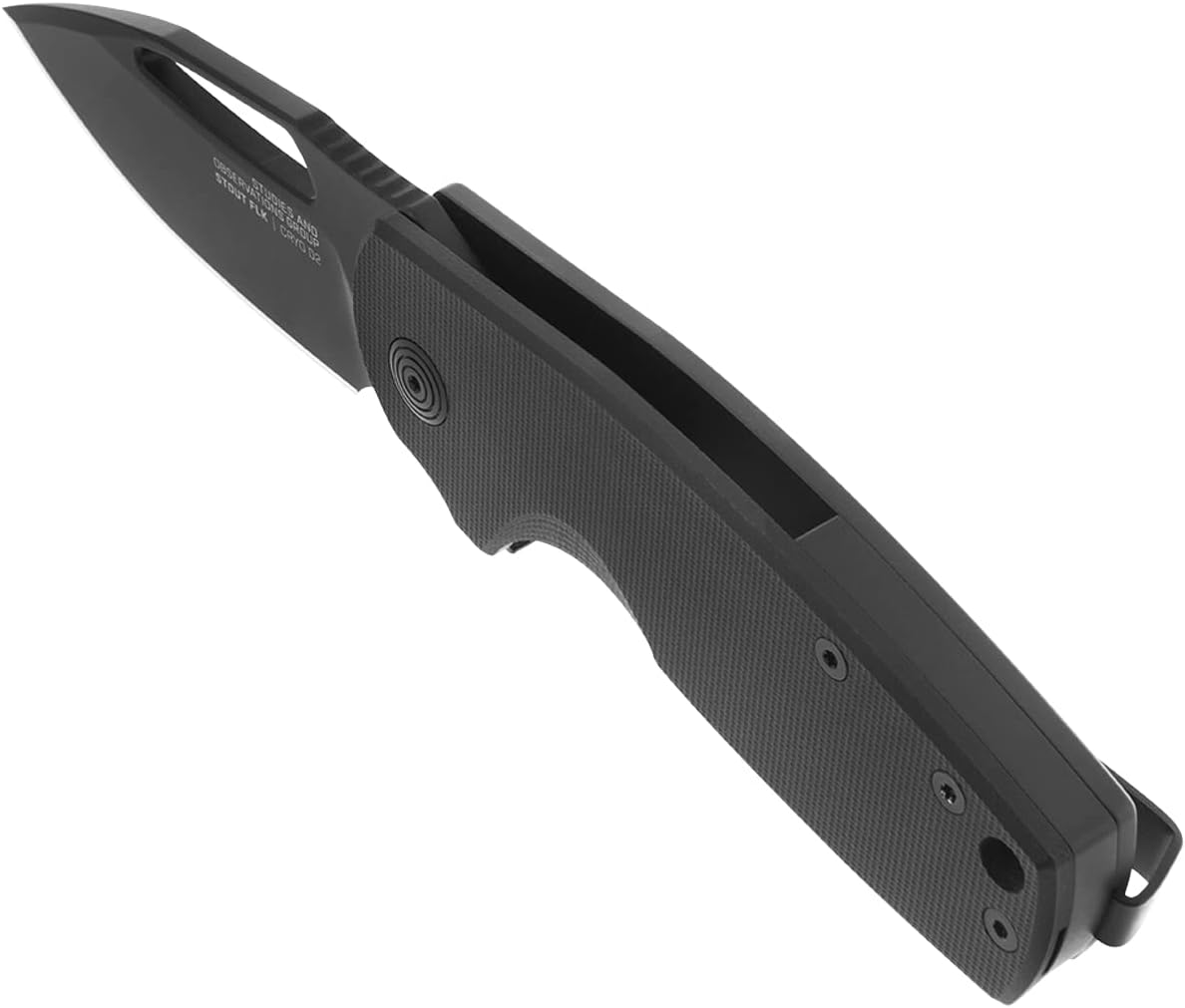 SOG Stout FLK Everyday Carry Compact Camping Folding Knife | G10 & Steel Handle | CRYO D2 Steel Blade | Quick Opening