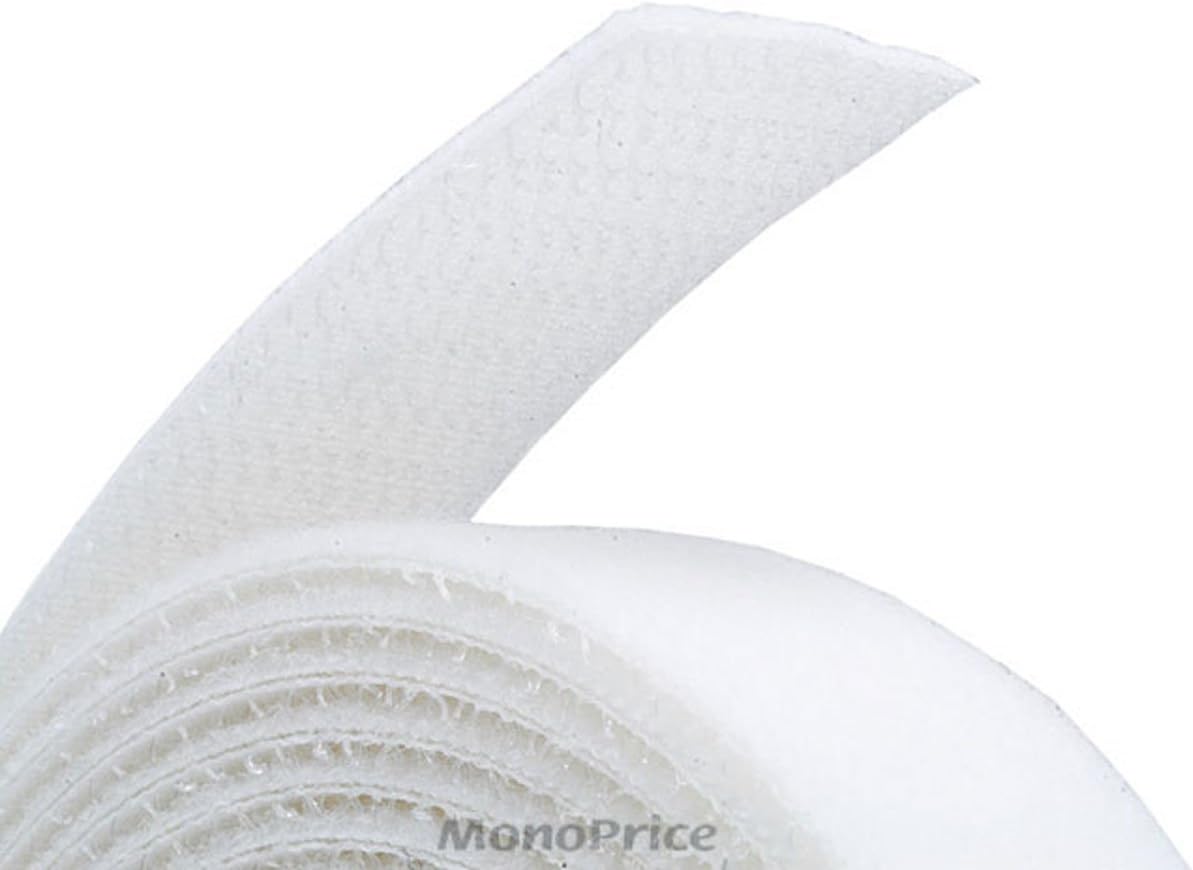 Monoprice Hook and Loop Fastening Tape - 0.75 Inch, 5 Yards Per Roll