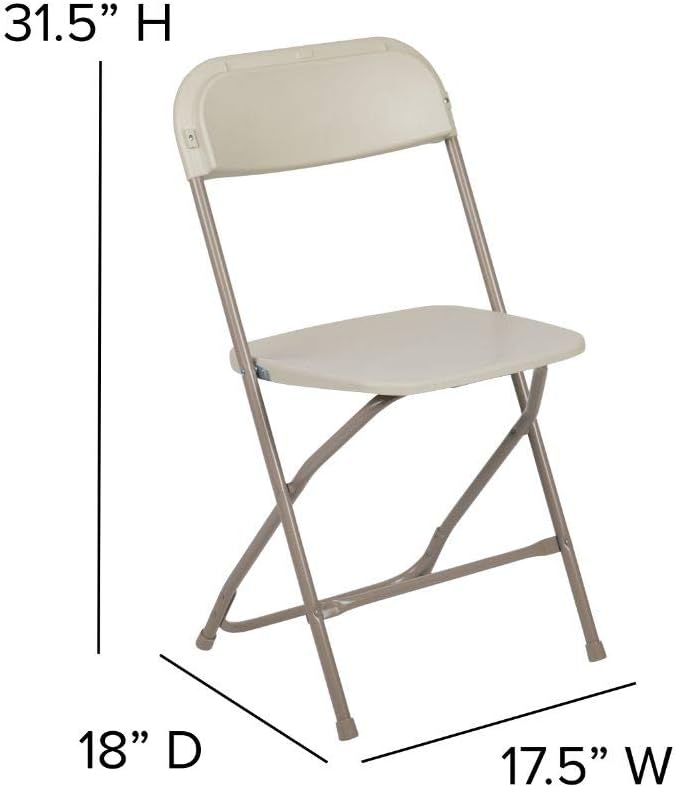 Flash Furniture Hercules Series Commercial-Grade Plastic Folding Chair - 650LB Weight Capacity