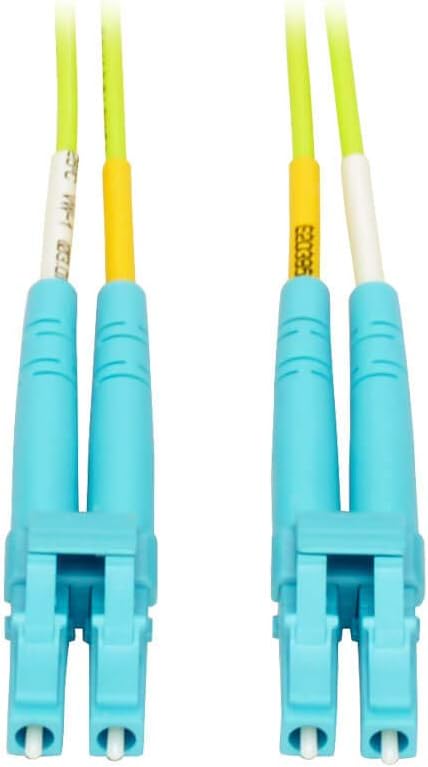 Tripp Lite Duplex Multimode Fiber Patch Cable OM5 LC LC 50/125 100Gb Lime Green 10M (N820-10M-OM5)