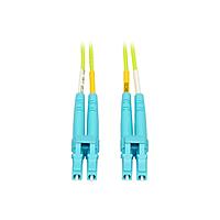 Tripp Lite Duplex Multimode Fiber Patch Cable OM5 LC LC 50/125 100Gb Lime Green 10M (N820-10M-OM5)