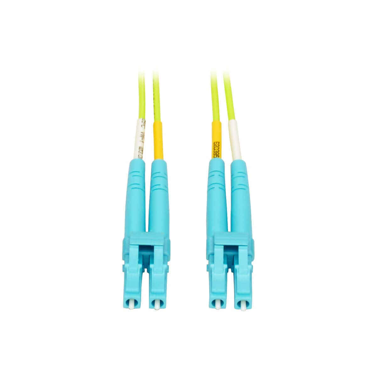 Tripp Lite Duplex Multimode Fiber Patch Cable OM5 LC LC 50/125 100Gb Lime Green 10M (N820-10M-OM5)