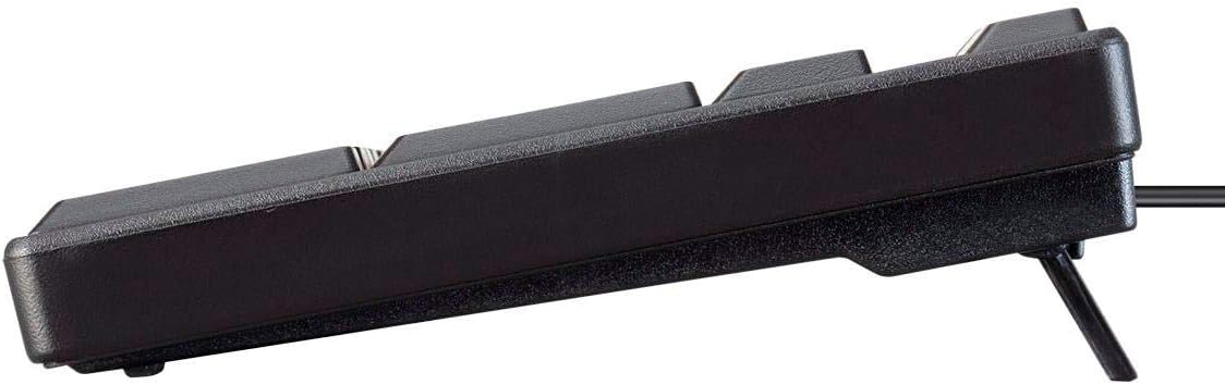 Monoprice USB Keyboard - Spill Resistant Membrane, Comfortable, Standard Layout, Black - Workstream Collection