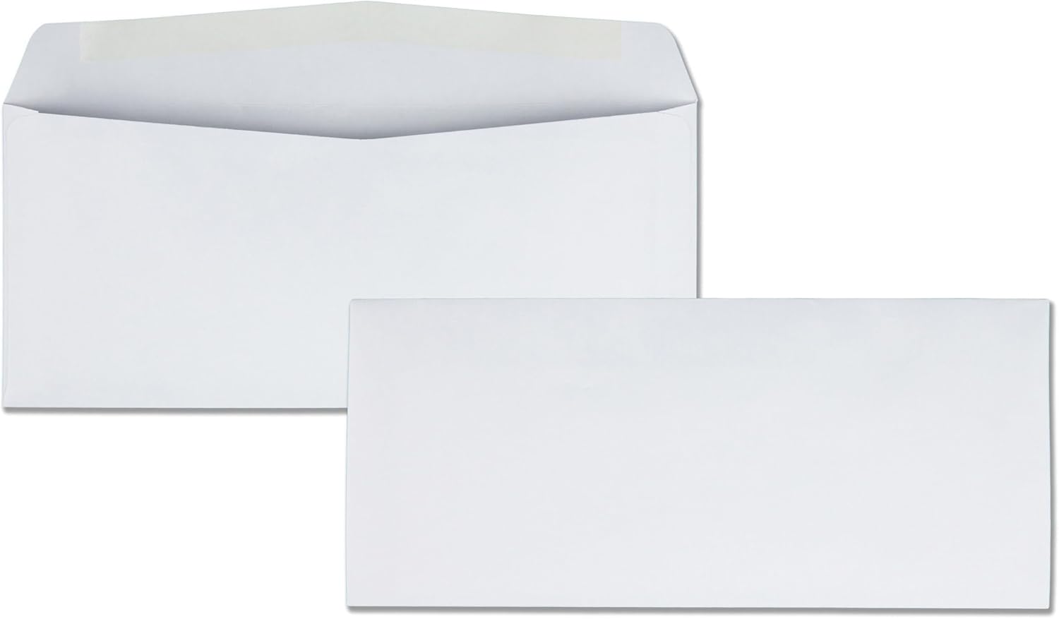 Business Source No. 10 White Business Envelopes - Commercial - #10-9 1/2" Width x 4 1/8" Length - 24 lb - Gummed - Wove