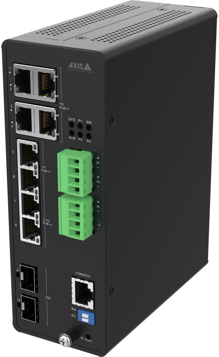 AXIS D8208-R Industrial PoE++ 8-Port Managed Switch