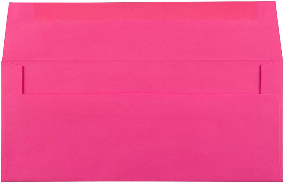 JAM PAPER Colored Envelopes - Ultra Fuchsia Hot Pink