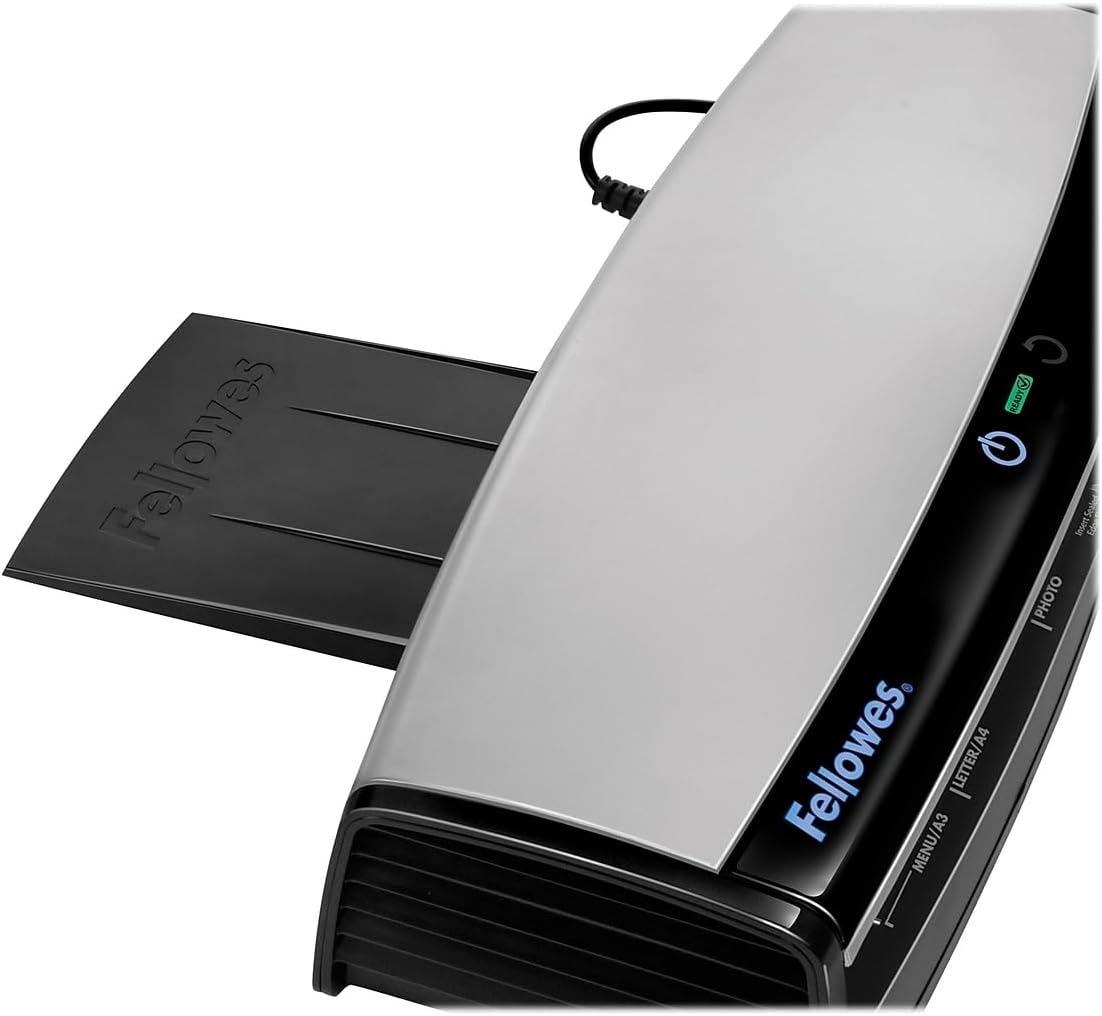 Fellowes Jupiter 2 125 Laminator with 10 Pouches, 12.5 Inch (5734101), Black & Grey
