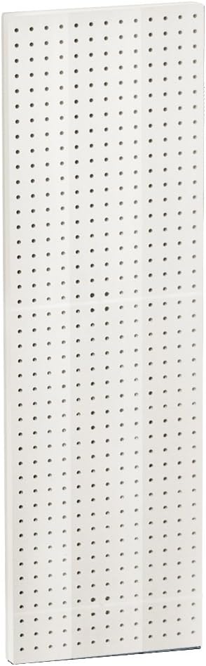 Azar 771344-WHT Pegboard 1-Sided Wall Panel, White Solid Color, 2-Pack