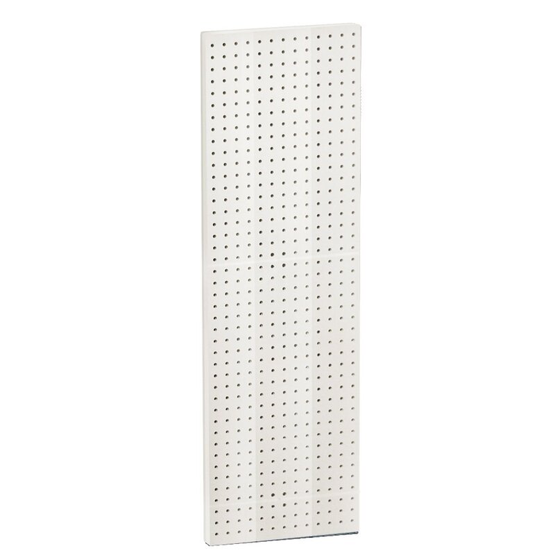 Azar 771344-WHT Pegboard 1-Sided Wall Panel, White Solid Color, 2-Pack