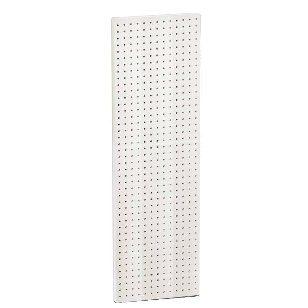 Azar 771344-WHT Pegboard 1-Sided Wall Panel, White Solid Color, 2-Pack