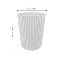 Cubo de Basura Redondo de Plástico Negro Mediano