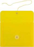 JAM PAPER Plastic Envelopes with Button & String Tie Closure - 12 Pack