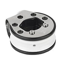 Schaefer Clear Step Furling Lead Block with Mounts Over 1-Inch/25mm Stanchions for Outside Stainless Steel Cheek