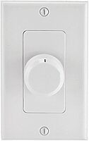 Monoprice Rotary Wall-Plate Speaker Volume Controller, Single-Gang, White