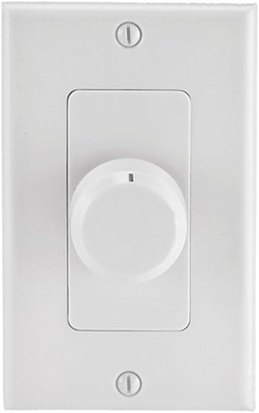 Monoprice Rotary Wall-Plate Speaker Volume Controller, Single-Gang, White