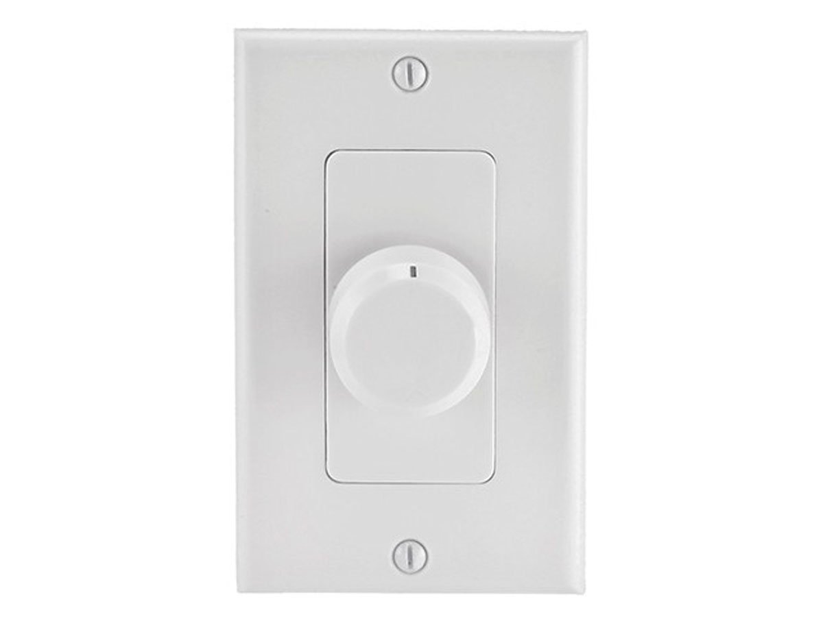 Monoprice Rotary Wall-Plate Speaker Volume Controller, Single-Gang, White
