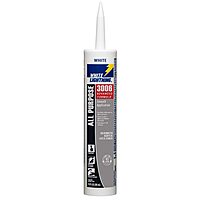 White Lightning WL30060 3006 Siliconized Acrylic Latex All Purpose Caulk, 10 oz Cartridge, White