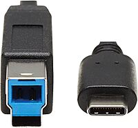 Tripp Lite USB C to USB Type B Cable USB Type C 3.1 Gen 2, 10 Gbps M/20In (U422-20N-G2)