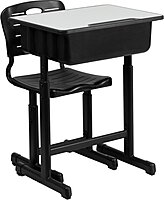 Flash Furniture Adjustable Student Desk and Chair Set for Classrooms or Remote Learning