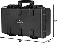 Monoprice Pure Outdoor Weatherproof Hard Case with Customizable Foam