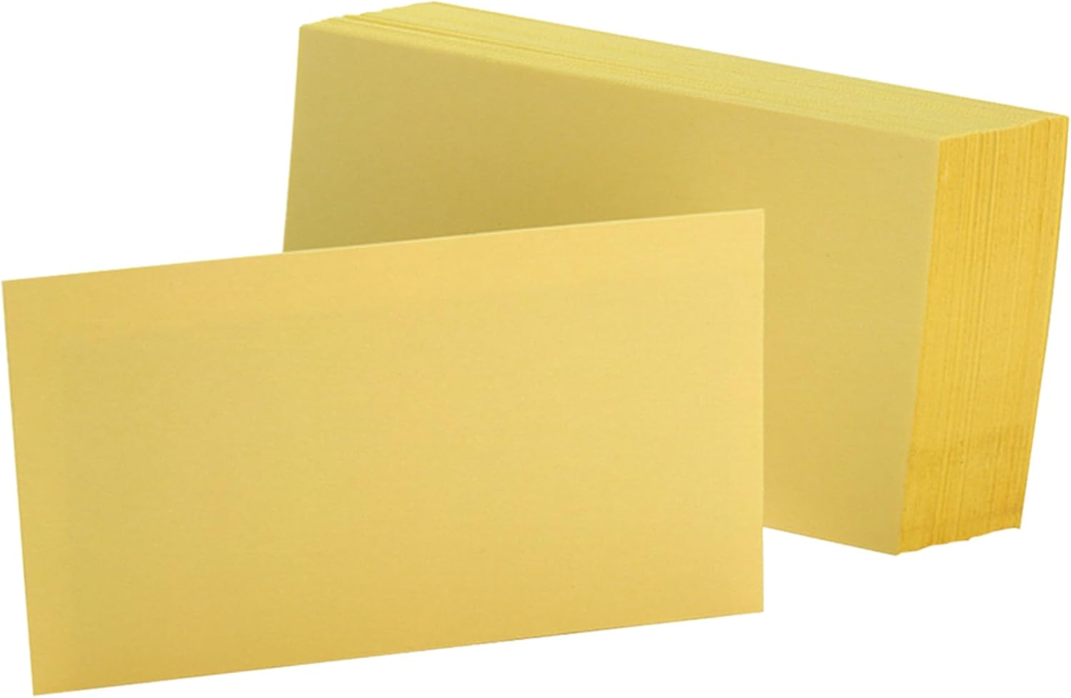 Oxford® Color Index Cards, Unruled, 3" x 5", Canary, Pack Of 100